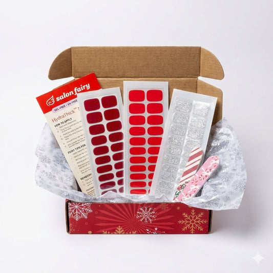 The Holiday Reds NailBox 🎄 — Limited Edition 3-Wrap Gift Set