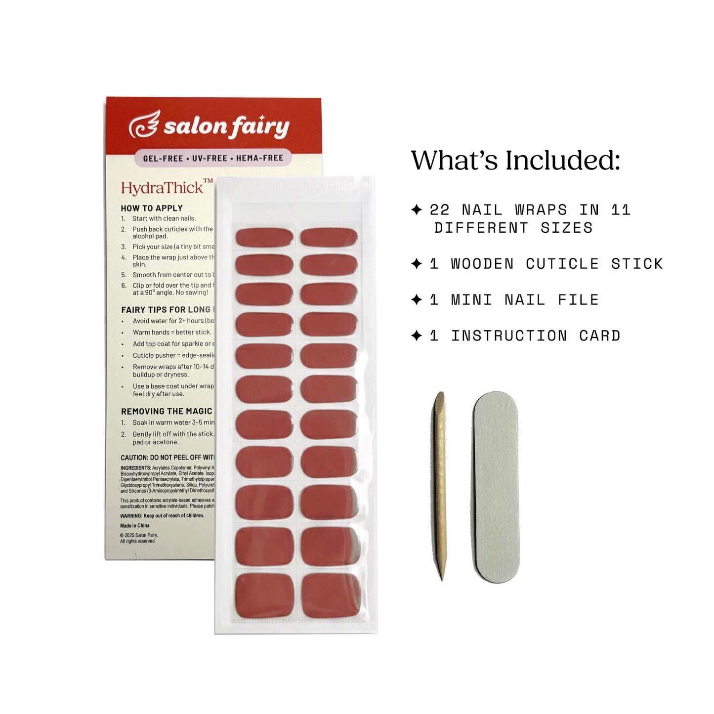 HydraThick™ Nail Wrap – Deep Clay